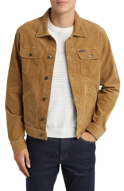 Brooks Brothers Out Corduroy Trucker Jacket In Brown