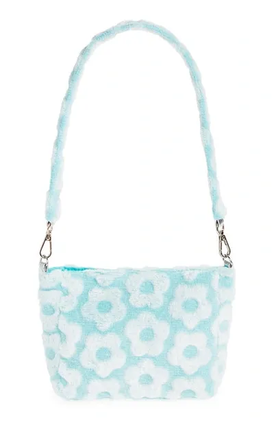 Capelli New York Kids' Floral Faux Fur Shoulder Bag In Mint