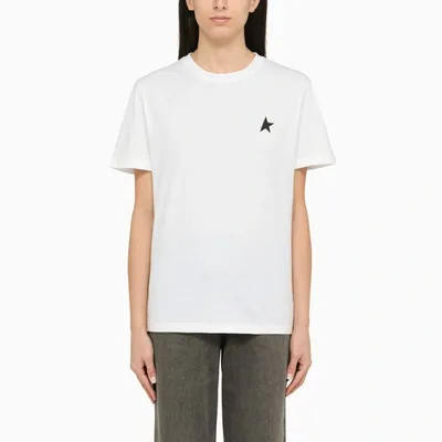 Golden Goose Star White Crew-neck T-shirt In Multicolor