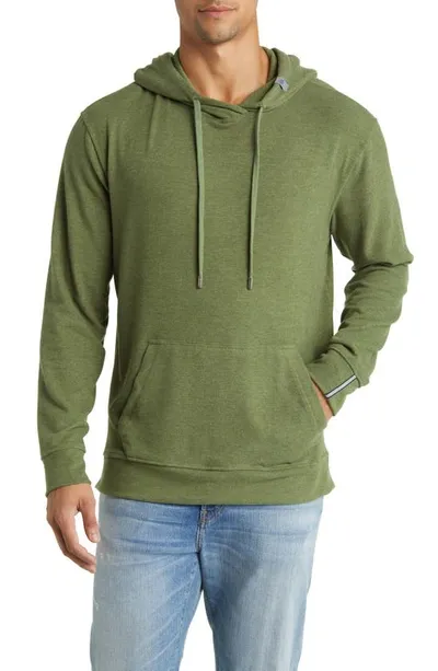 Stone Rose Performance Tech Fleece Hoodie In Sage