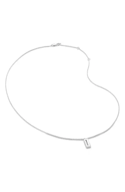 Monica Vinader Initial Pendant Necklace In Sterling Silver - I