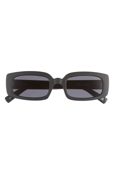 Le Specs Dynamite 52mm Rectangular Sunglasses In Matte Black