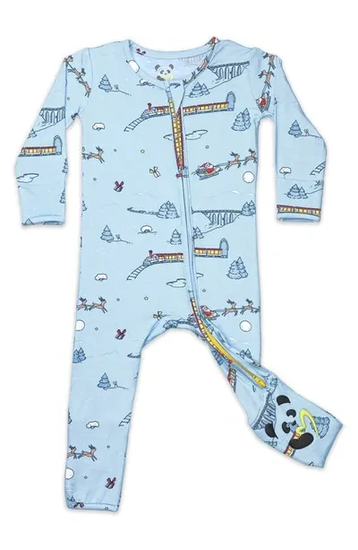 Bellabu Bear Kids' Baby's Polar Express Convertible Footie In Blue