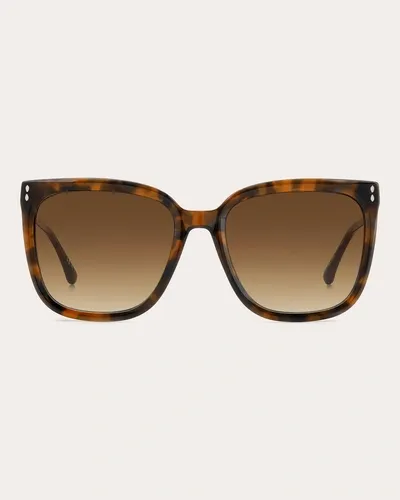 Isabel Marant Women's Havana & Brown Gradient Thea Square Sunglasses