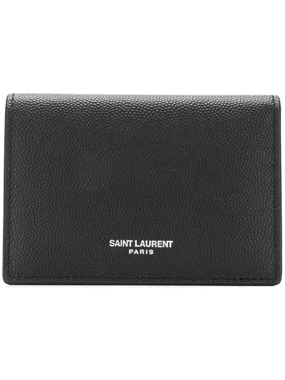 Saint Laurent Paris Bi-fold Cardholder In Black