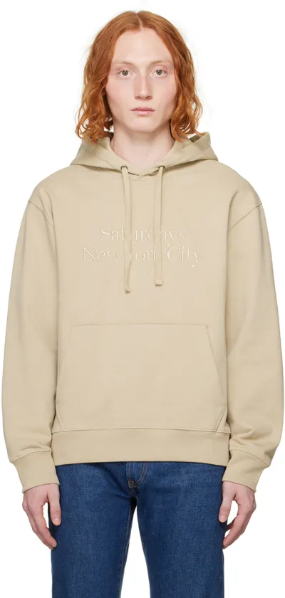 Saturdays Surf Nyc Ditch Miller Standard Hoodie In Classic Khaki