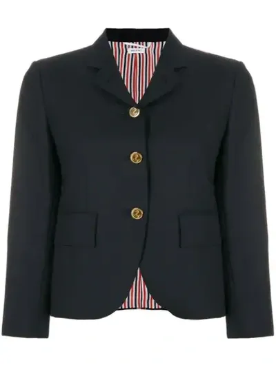 Thom Browne Engineered Stripe Wool Sport Coat In Blue