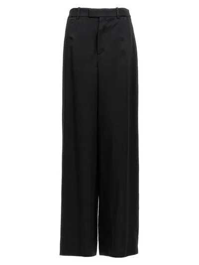 Saint Laurent Satin Crêpe Pants In Black