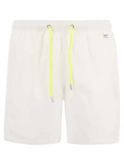 Mc2 Saint Barth Beach Boxer Shorts In Lightweight Fabric In White