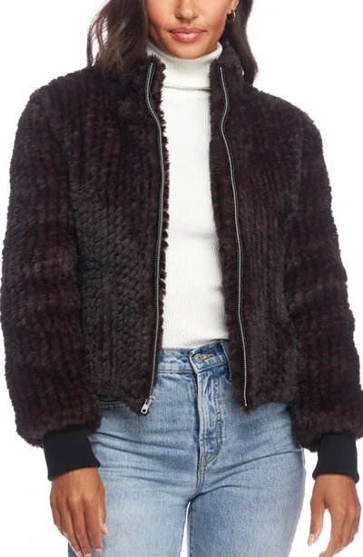 Donna Salyers Fabulous-furs 11th Avenue Faux Fur Bomber Jacket In Whiskey