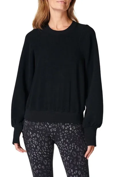 Sweaty Betty Compass Seam Detail Sweatshirt In Black