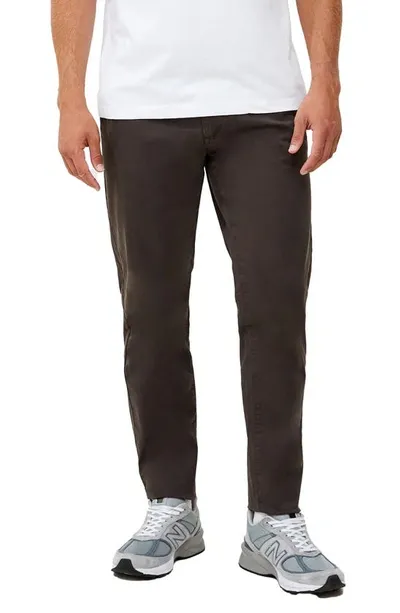 French Connection Flat Front Stretch Cotton Chinos In Khaki