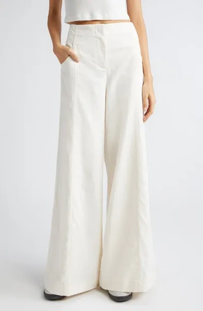 Twp Demie High Waist Wide Leg Pants In White