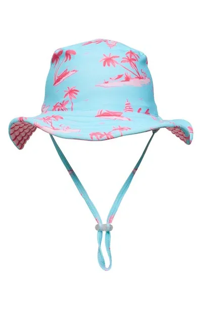 Snapper Rock Babies'  Kids' Lighthouse Island Reversible Bucket Hat In Blue