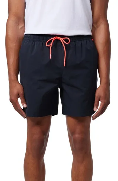 Psycho Bunny Lancaster Hydrochromic Swim Trunks In Navy