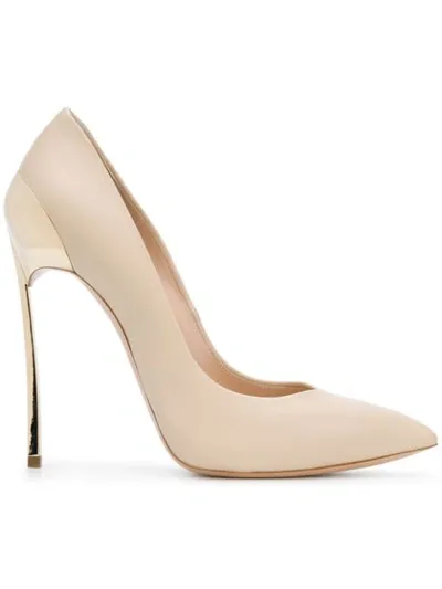 Casadei Blade Pointed Toe Pumps In 917-beige