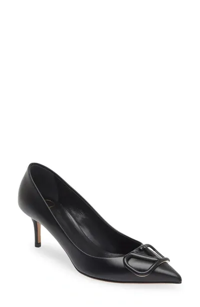 Valentino Garavani Vlogo Pointed Toe Pump In Nero