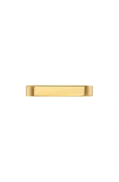 Monica Vinader Signature Flat Top Ring In Gold