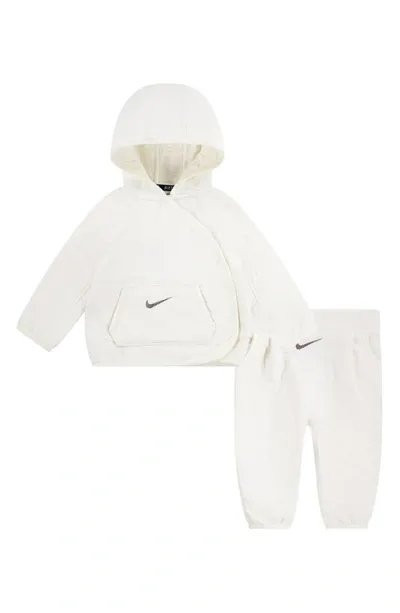 Nike Babies'  Ready Set Fleece Hoodie & Leggings Set In Sail