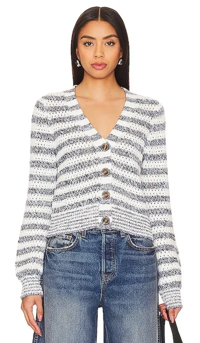 Veronica Beard Artura Striped Cardigan In Blue Multi