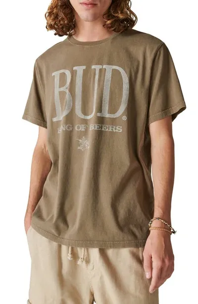 Lucky Brand Large Bud Logo Cotton Graphic T-shirt In Gold