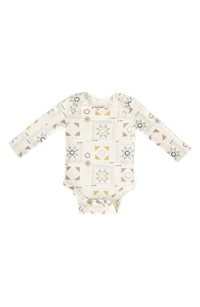 Pehr Babies' Organic Cotton Bodysuit In Patchwork