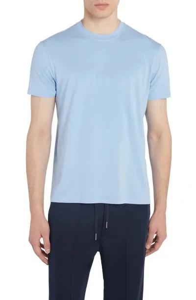 Tom Ford Short Sleeve Crewneck T-shirt In Azur