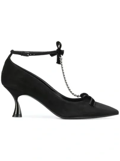 Casadei Pointed Chain Pump In Black