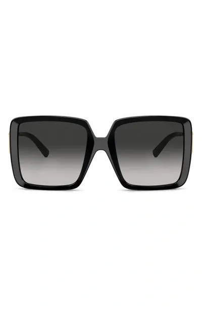 Tiffany & Co 55mm Gradient Square Sunglasses In Black