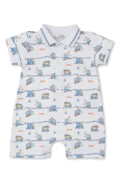 Kissy Kissy Babies' Construction Print Pima Cotton Romper In Multi