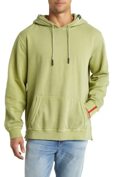 Stone Rose Fleece Hoodie In Sage