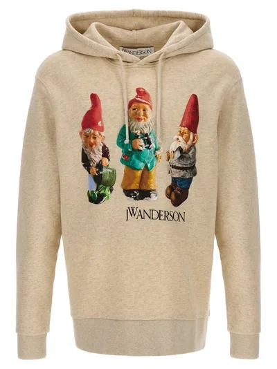 Jw Anderson Gnome Trio Sweatshirt In Cream