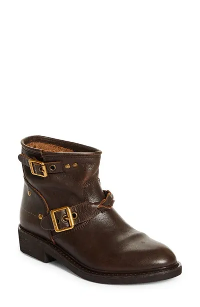 Golden Goose Biker Harness Low Boot In Dark Brown