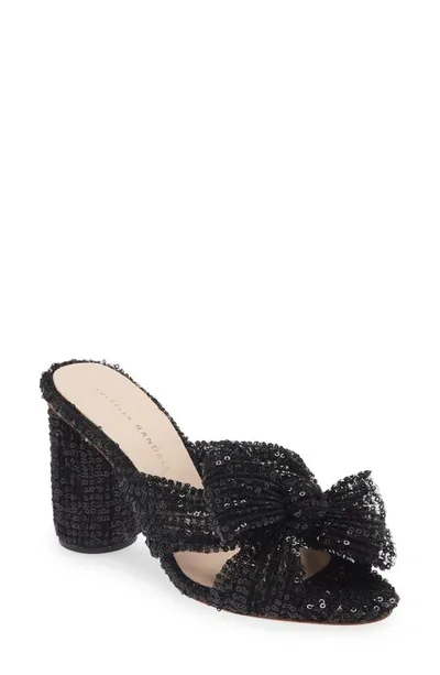 Loeffler Randall Penny Knotted Sequin Sandal In Black