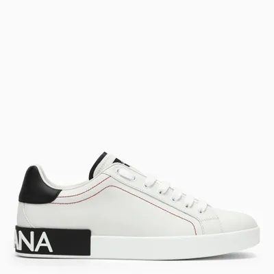 Dolce & Gabbana Dolce&gabbana Portofino White/black Leather Trainer Men