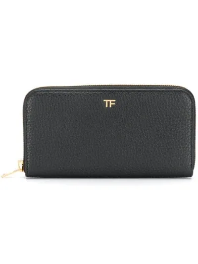 Tom Ford All-around Zip Wallet In Black