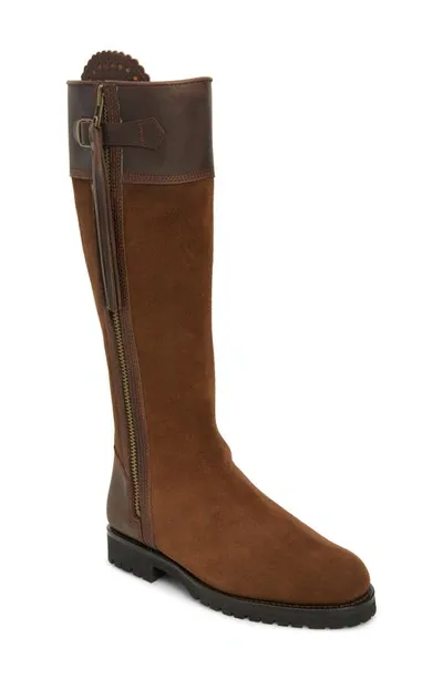 Penelope Chilvers Inclement Long Tassel Waterproof Knee High Boot In Dark Oak