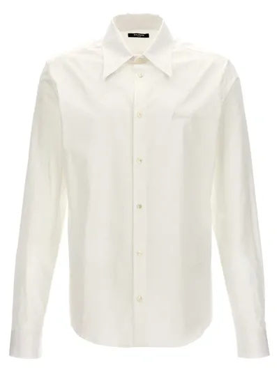 Balmain Logo Embroidery Shirt Shirt, Blouse In White