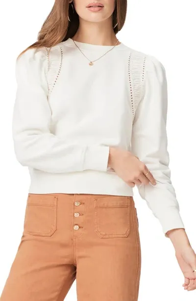 Paige Dorea Cotton Sweatshirt In Ivory