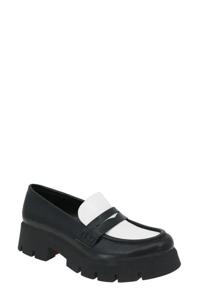 Bcbgeneration Rama Platform Penny Loafer In Black Cloud