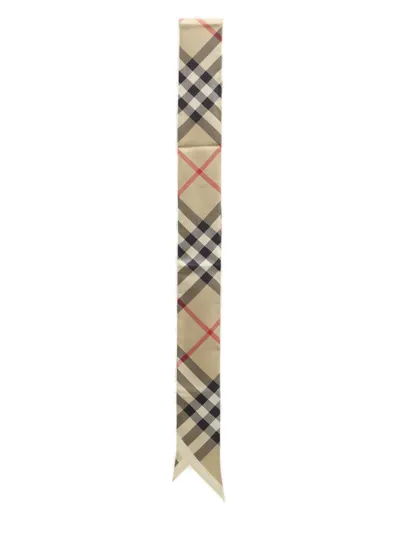 Burberry Skinny Check Scarf In Multi