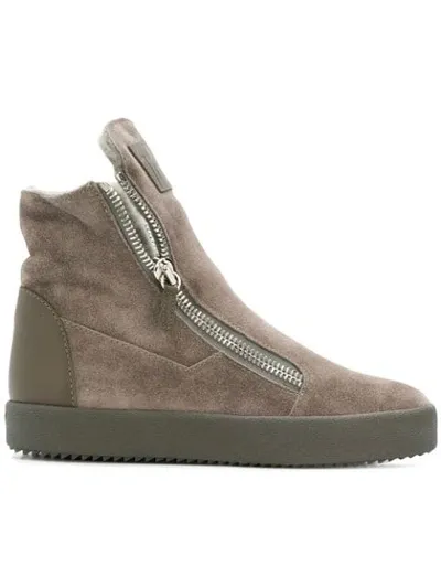 Giuseppe Zanotti Sneaker Boots In Brown