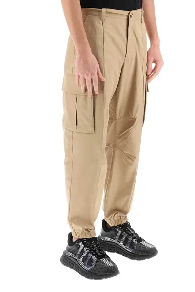 Versace Medusa Cargo Pants In Black