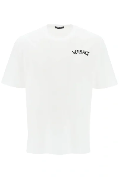 Versace Milano Stamp Crew Neck T Shirt In White