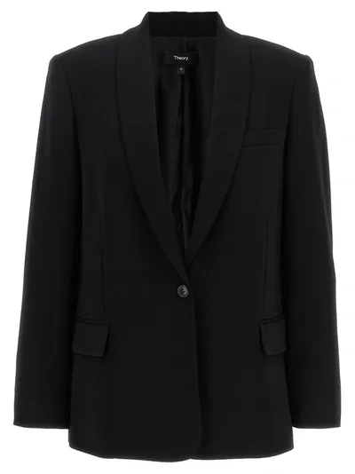 Theory Single-breasted Blazer Blazer And Suits In Black