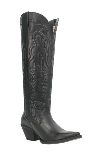 Dingo Raisin Kane Knee High Western Boot In Black