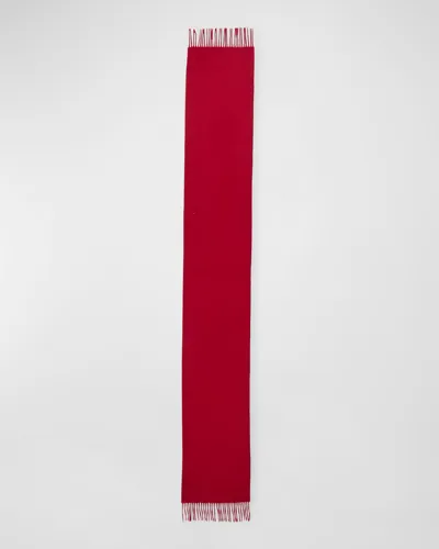 Max Mara Wsdalia Logo Cashmere Scarf In Rosso_scuro