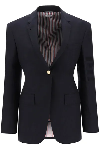 Thom Browne 4 Bar Single Breasted Blazer In Light Wool In 420