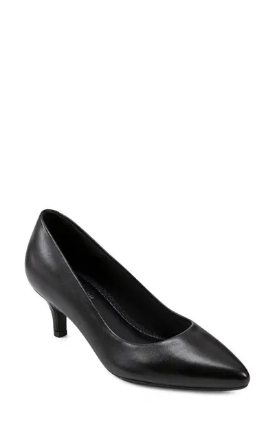 Easy Spirit Lexie Kitten Heel Pump In Black Leather