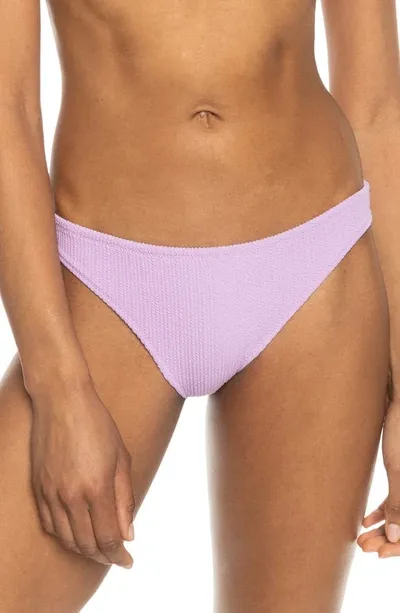 Roxy Aruba Textured Bikini Bottoms In Crocus Petal